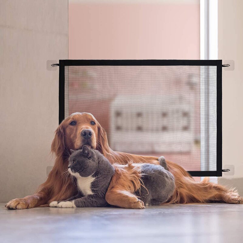 Dog Enclosure Pet Safety Mesh Playpen Fence Dogs Barrier Puppy Kitchen Fence Accessories  Products For Animals Enclosure