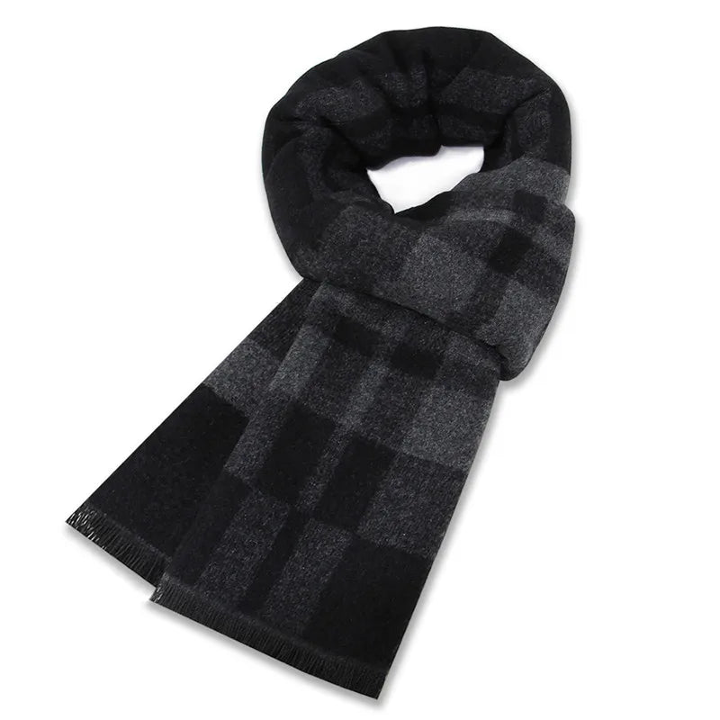 Winter Kaschmir Schal für Männer Plaid Farbe warme Pashmina Schal Kopf Wickel Quaste Schals gestrickt Männer Foulard Decke Farbe