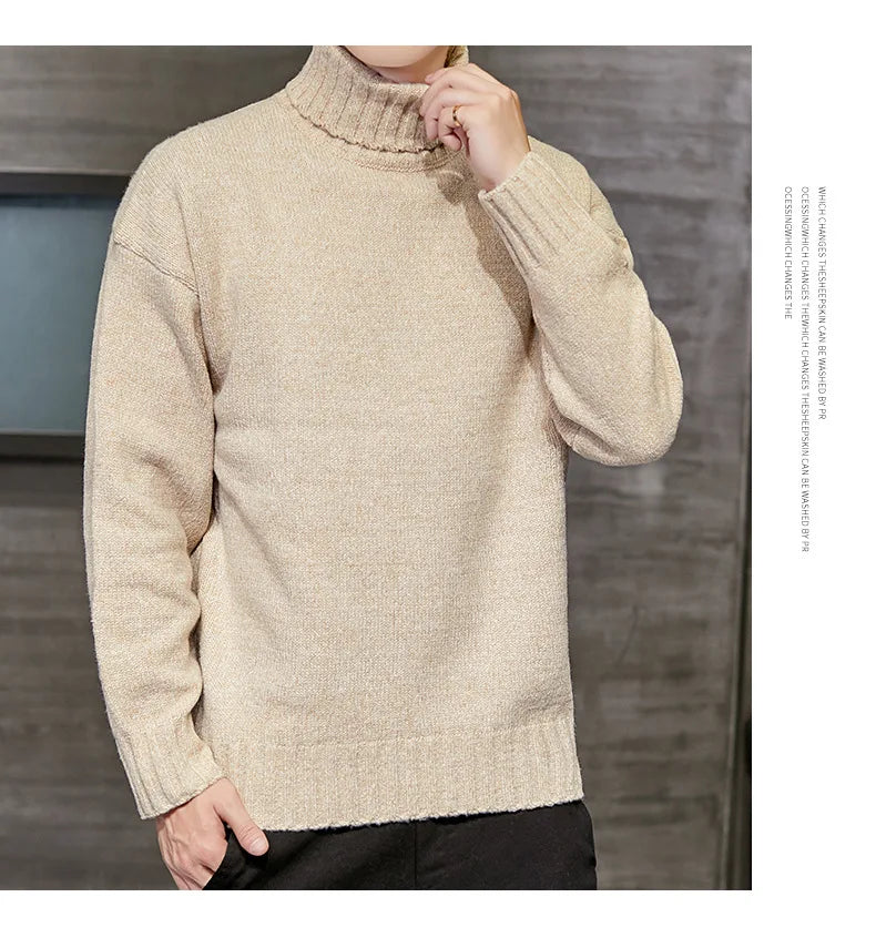 Rollkragen Männer Pullover Herren Stricken Pullover Pullover Männlichen Gestrickte Bodenbildung Shirt Herren Jumper Winter Kleidung für Mann Schildkröte Hals