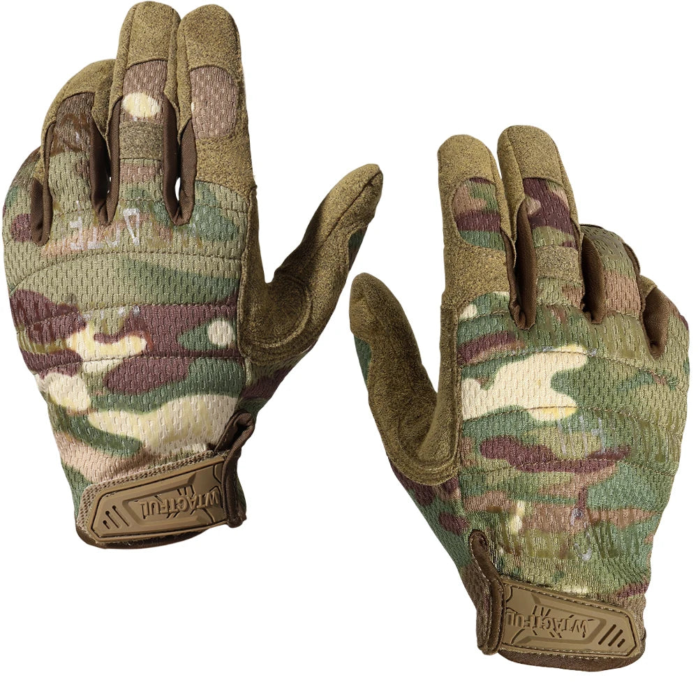 Outdoor Tactical Gloves Military Training Army Sport Climbing Shooting Hunting Riding Cycling Full Finger Anti-Skid Mittens