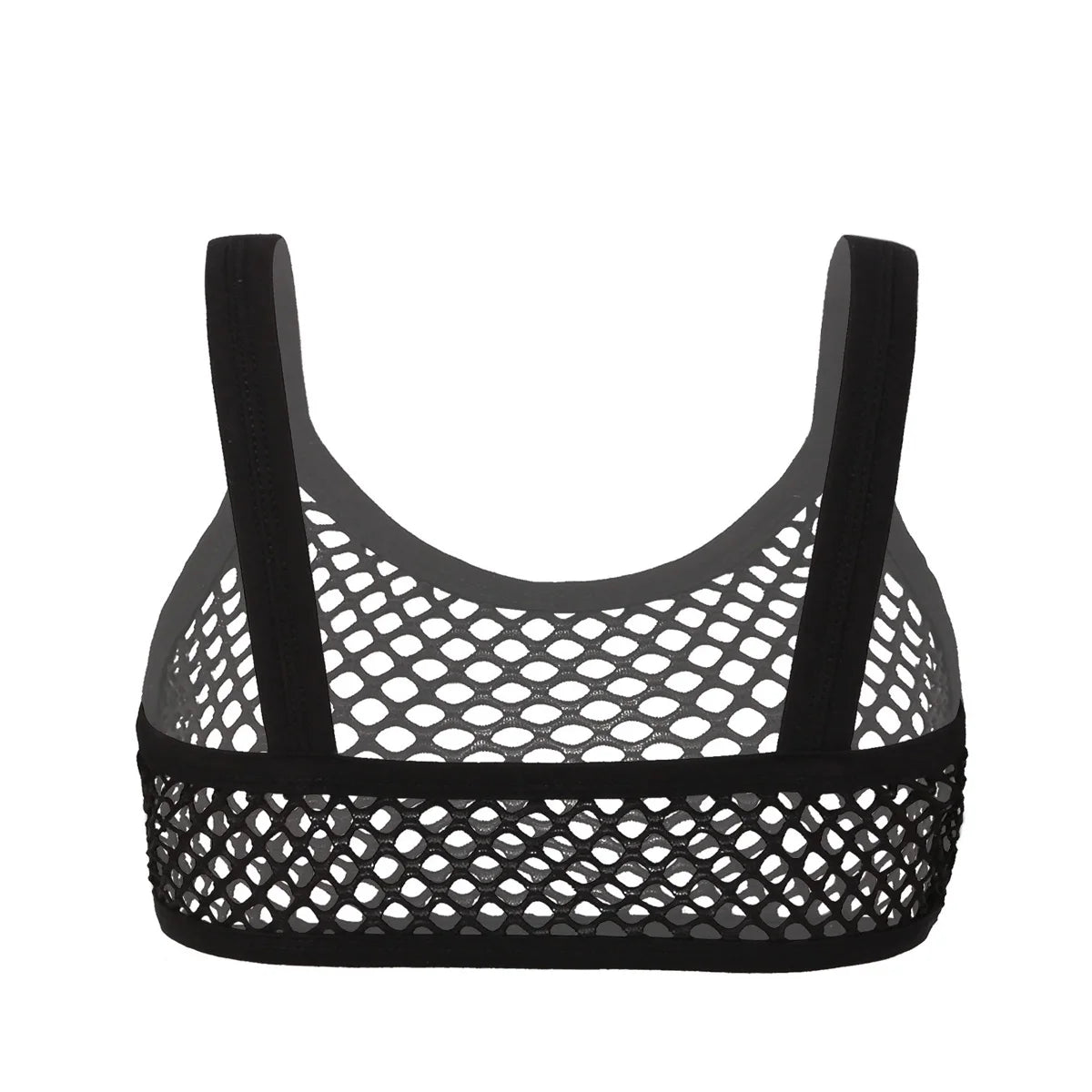 Frauen Erotische Dessous Sexy Sehen Durch Fishnet Leibchen Spaghetti Schulter Riemen Crop Top Einfarbig U Ausschnitt Tank Weste Top