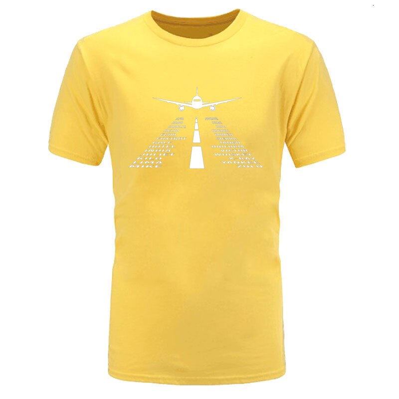 Airplane Phonetic Alphabet Pilot Cessna Tshirts Father Larger Size Pure Cotton Men T Shirt Camisa Wholesale Casual Tee-Shirt Man