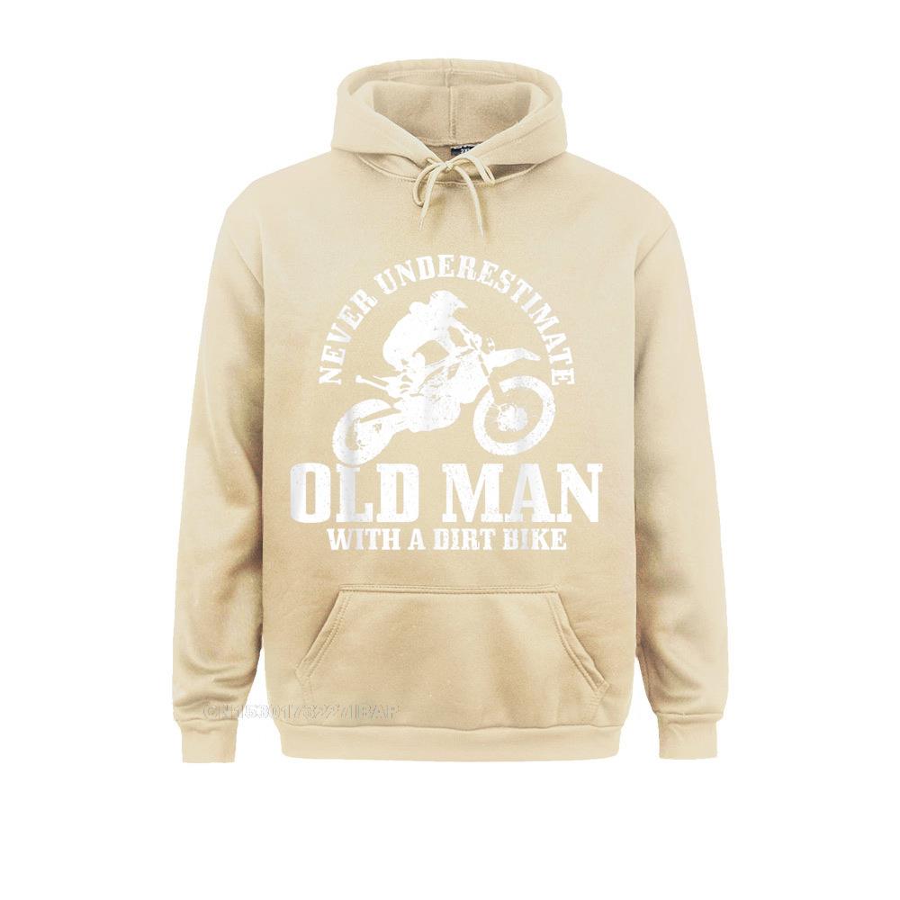 Mens Never Underestimate An Old Man With Bike Motocross Student Hoodies Family Summer Autumn Sweatshirts 3D Printed Graphic