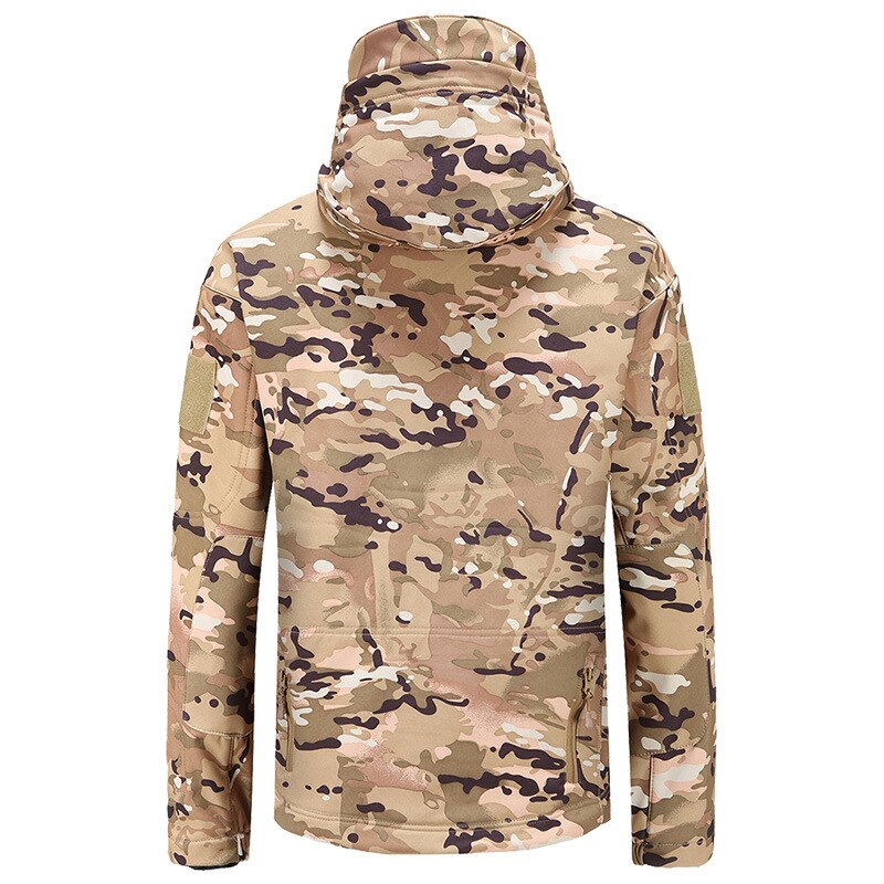 Outdoor Sports Heated Hiking Suit Winter Smart USB Electric Heating Jackets Tactical Suit Plus Fleece Thick Camouflage Warm Coat