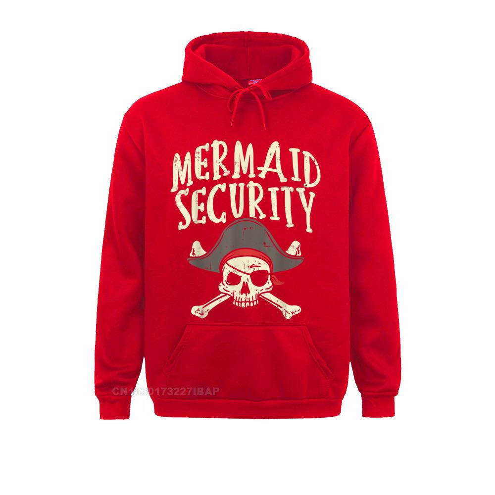 Mermaid Security Pirate Matching Family Party Dad Brother Hooded Pullover Comfortable Coupons Hoodies Men&#39;s Print Sportswears