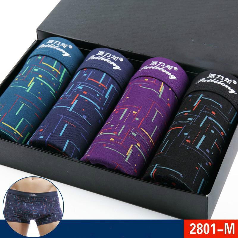 Boxers Mens Underwear Sexy Printed Man Underpants Boxer Shorts Modal Male Panties 4 Pieces Gifts for Men Calzoncillo Hombre