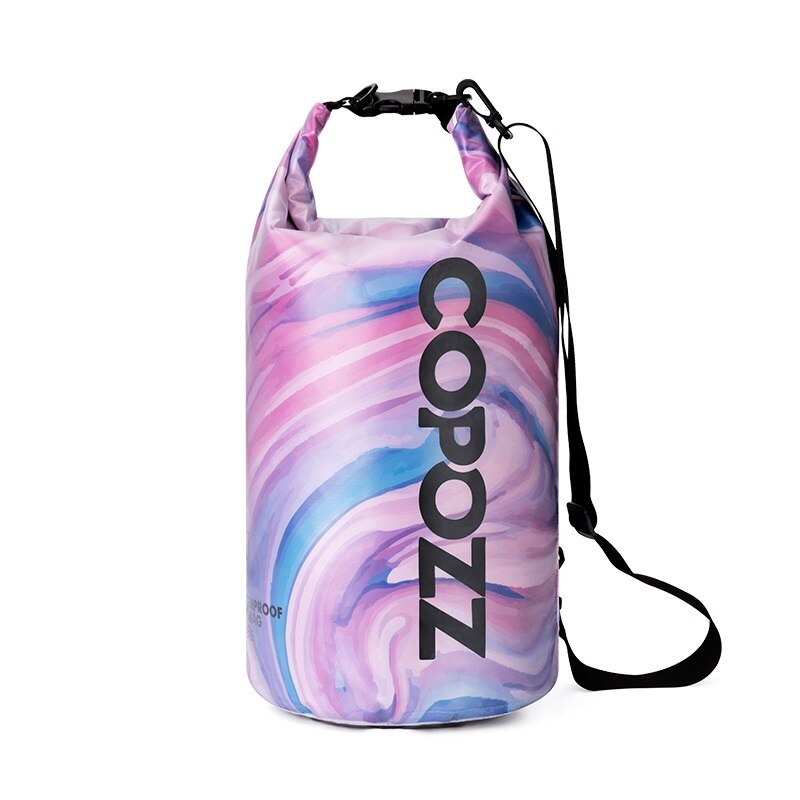 COPOZZ Swimming Bags Waterproof Bag Dry Bag PVC 15L Outdoor Sport Roll Top for Gym Travel Adjustable Personalized Storage Bags
