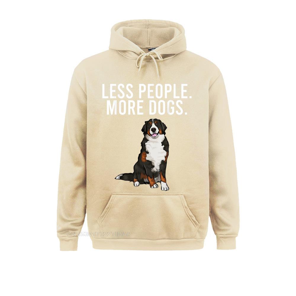 Less People More Dogs Bernese Mountain Dog Funny Introvert Hooded Pullover For Boys Design Hoodies Newest Outdoor Clothes