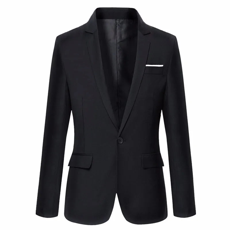 Blaue Männer Blazer Arbeits büro Männer Smoking für formelle Anlässe Taschen Mantel Blazer männliche benutzer definierte Männer Business schlanke Blazer