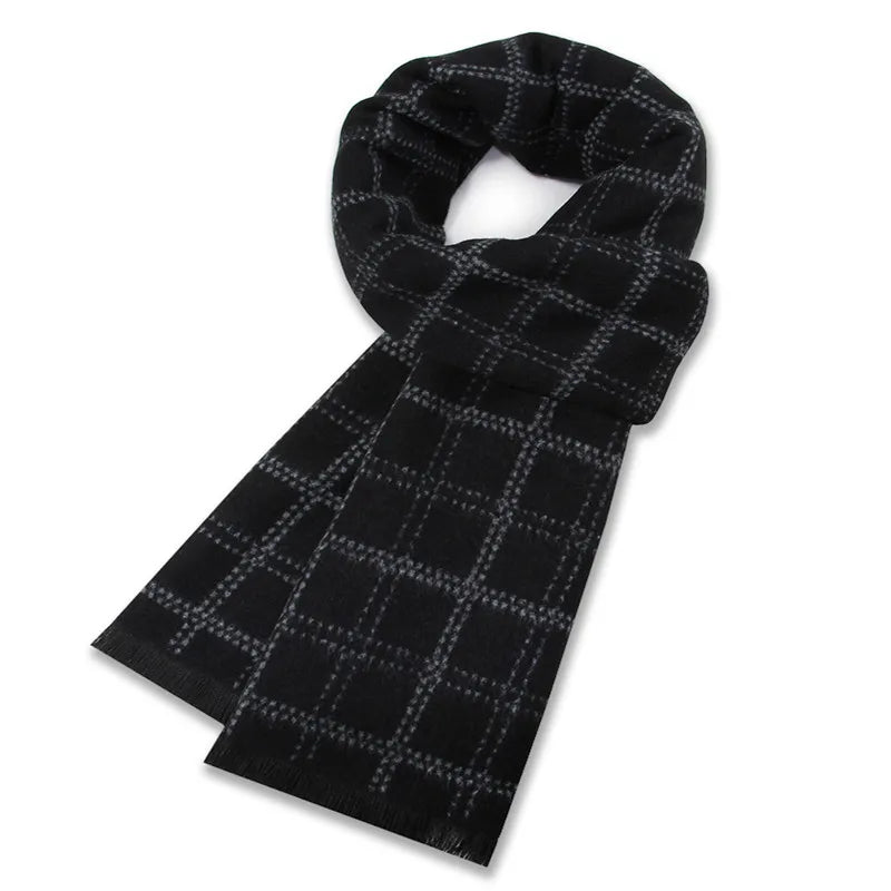 Winter Kaschmir Schal für Männer Plaid Farbe warme Pashmina Schal Kopf Wickel Quaste Schals gestrickt Männer Foulard Decke Farbe