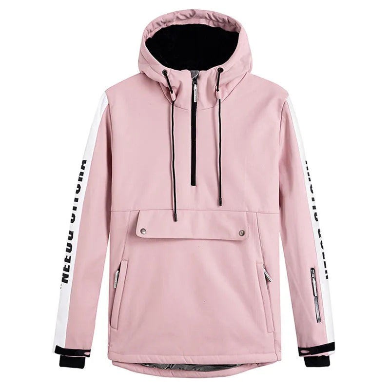 Neue Mode Winter Warme Ski Hoodie Set Frauen Skifahren Anzug Paar Winddicht Wasserdichte Jacke Hosen Reflektierende Snowboarden Anzüge