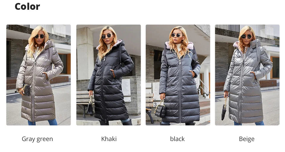 GASMAN Neue 2022 unten jacke weibliche Mode lange Designer frauen winter parka Marke Kontras warme outwear frauen mantel 21792