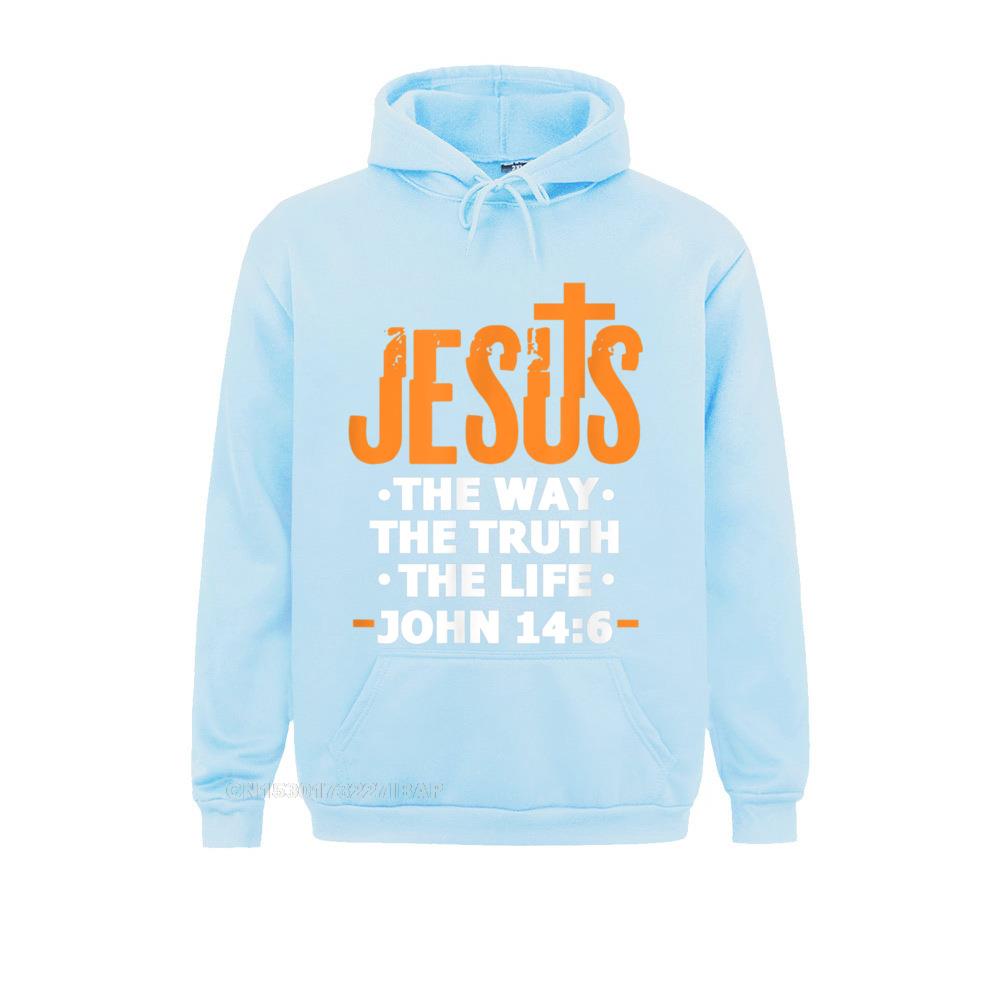 Jesus The Way Truth Life John 14 6 Christian Bible Verse Hoodie Hoodies Clothes Fall Faddish Custom Women England Style