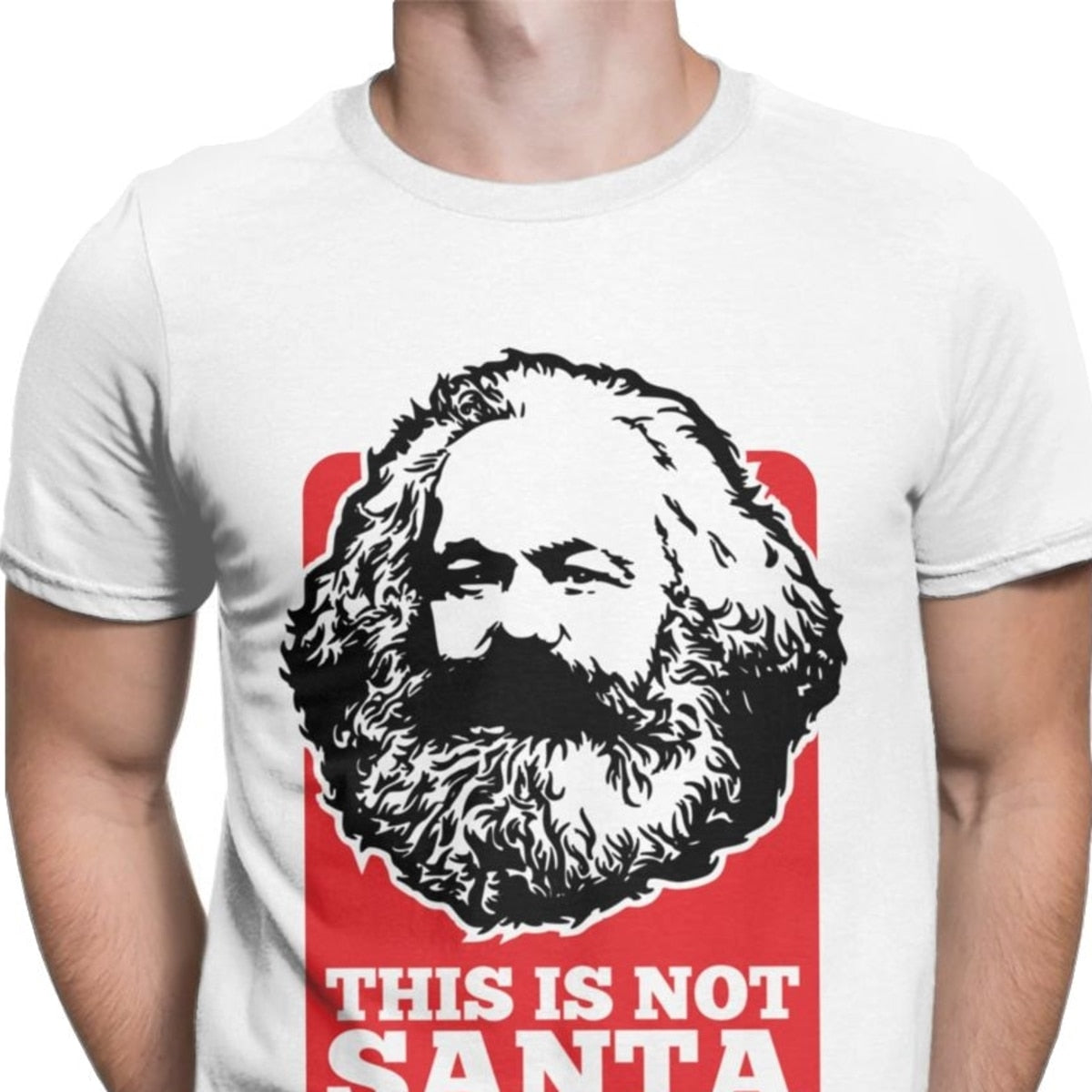 Novelty This Is Not Santa This Is Karl T Shirts for Men T Shirts Harajuku  Communism Marxism Socialism Christmas