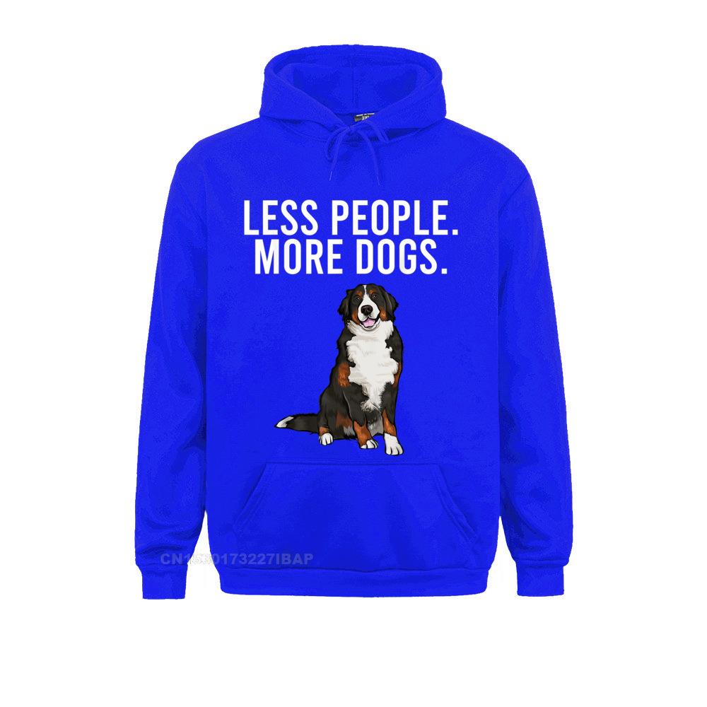 Less People More Dogs Bernese Mountain Dog Funny Introvert Hooded Pullover For Boys Design Hoodies Newest Outdoor Clothes