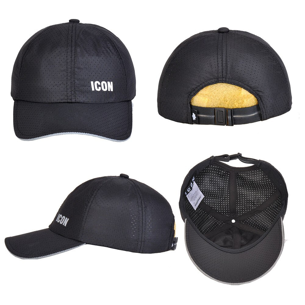 DSQ2 brand ICON Letters Thin and breathable Men Mesh flat brim hat Women Hat Casual Cap Hip Hop Cap Snapback Caps Bone Dad Hat