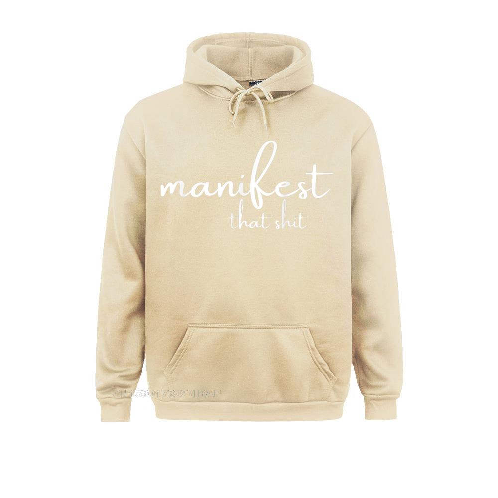 Manifest Shirt Funny Yoga Tee Meditation Gift Shirt T-Shirt Coupons Male Sweatshirts Long Sleeve Hoodies High Street Hoods