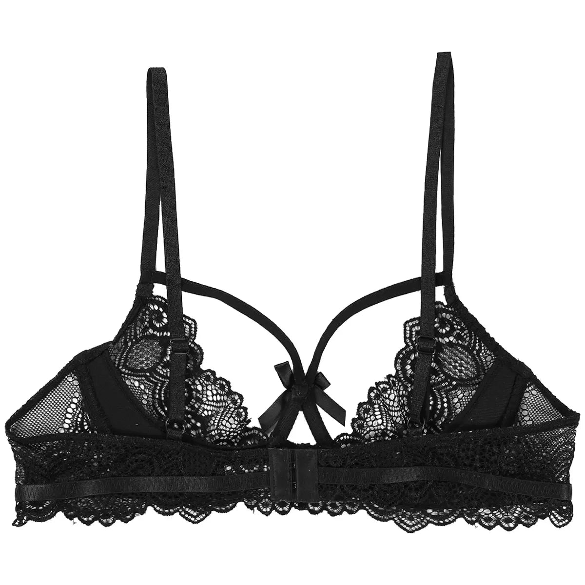 Damen sexy Blumen Spitze Viertel Tasse Push-up Bügel BH Tops aushöhlen Brust Bra lette Dessous Büstenhalter Unterwäsche