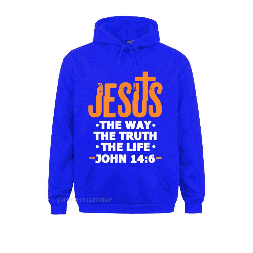 Jesus The Way Truth Life John 14 6 Christian Bible Verse Hoodie Hoodies Clothes Fall Faddish Custom Women England Style