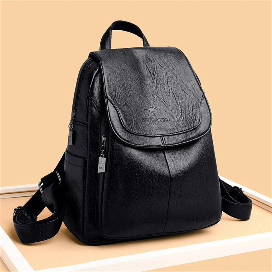 Echte Frauen Leder Rucksack Mode weibliche Umhängetasche Sack a dos Damen Rucksack Mochi las Schult aschen für Teenager-Mädchen 2024