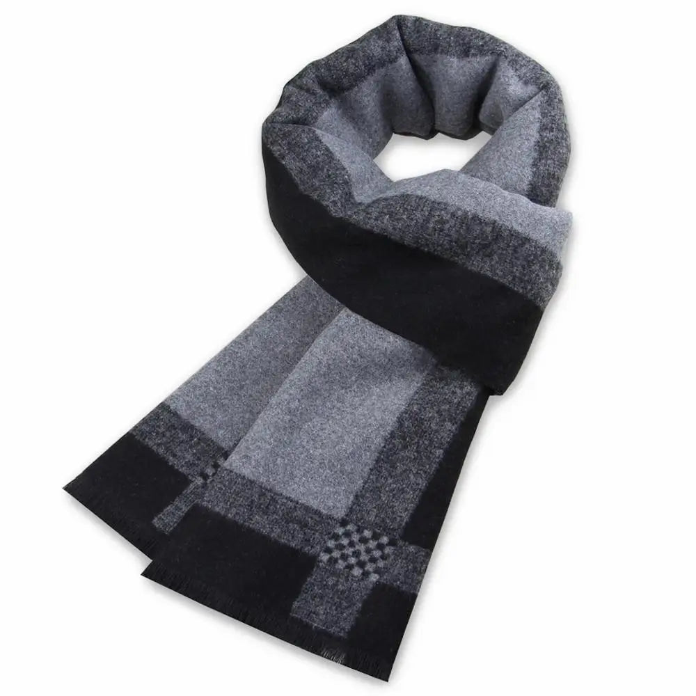 Luxus Marke männer Winter Plaid Schal warme frauen Kaschmir schals Schals Casual Quaste Schals Mann Business schal pashmina