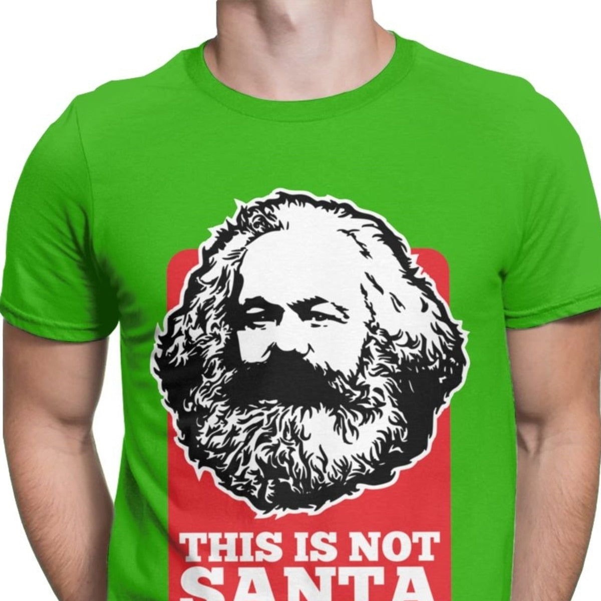 Novelty This Is Not Santa This Is Karl T Shirts for Men T Shirts Harajuku  Communism Marxism Socialism Christmas