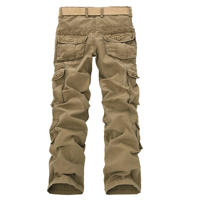 Fashion Military Cargo Pants Men Loose Baggy Tactical Trousers Oustdoor Casual Cotton Cargo Pants Men Multi Pockets Big size