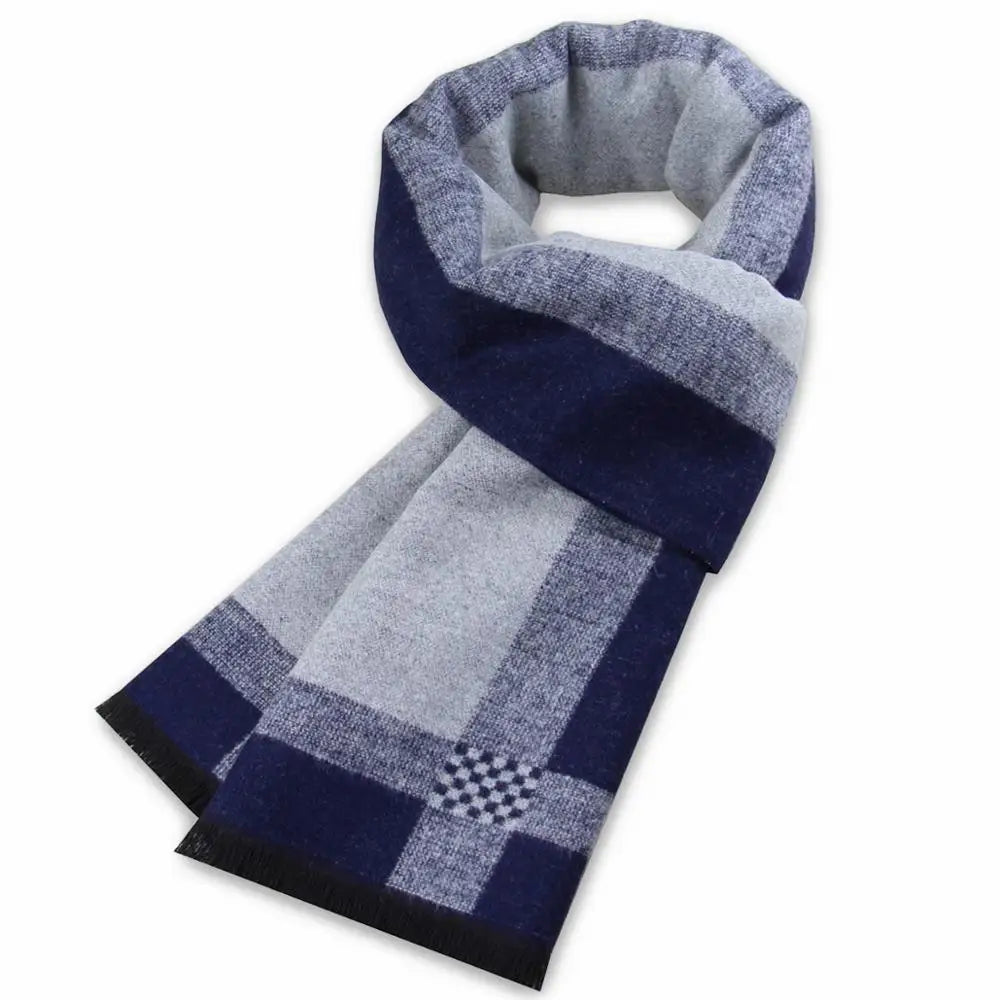 Neueste Luxus Marke Herbst Winter Warme Kaschmir Plaid Design Quasten Langen Schal Mann Verdicken Wrap Schal Damen Wolle Pashmina