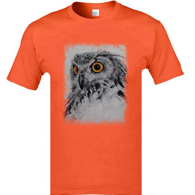 Sketch Drawing Owl T-Shirt 2019 Newest Pure Cotton Fitness Sport T-Shirt for Men Camiseta Popular Fashion Brand New Tshirt Man