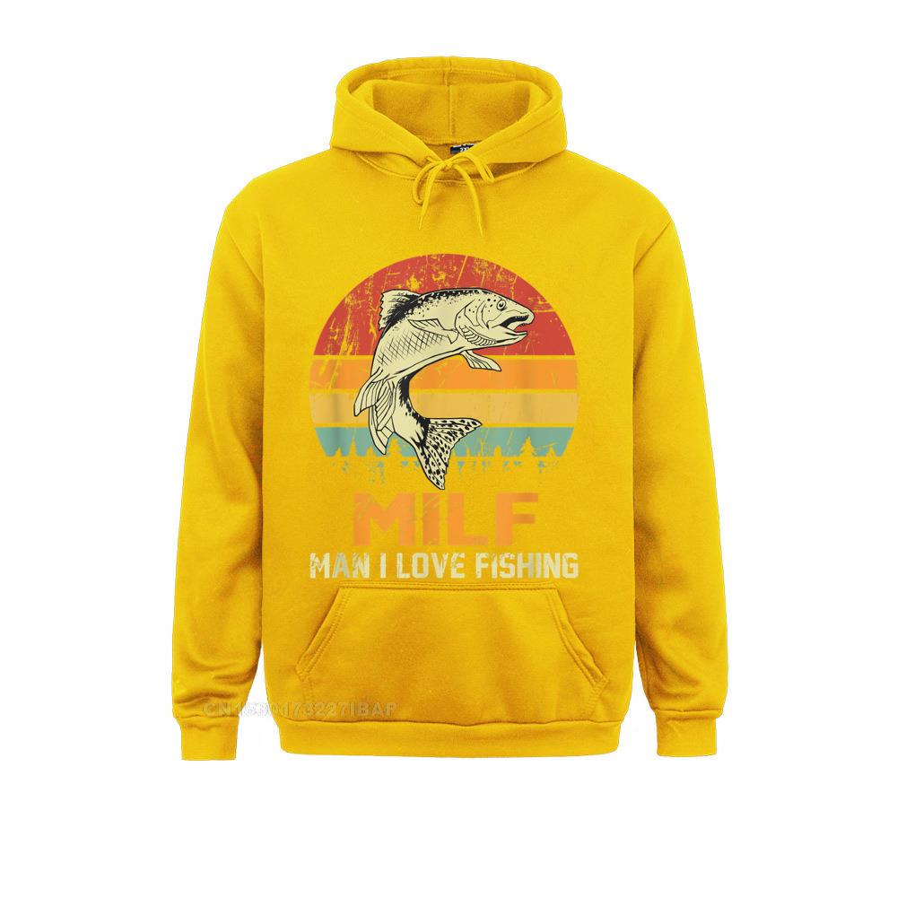 Milf Man I Love Fishing Funny Fish Vintage Outfit Hoodie Novelty Personalized Hoodies Funky Sportswears Men Sweatshirts