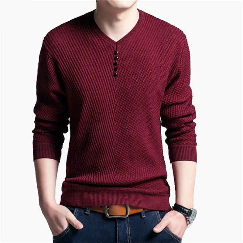 Heißer Verkauf Einfarbig Pullover Männer V-ausschnitt Männer Pullover Casual Langarm Marke Herren Pullover Hohe Qualität Wolle Kaschmir pullover