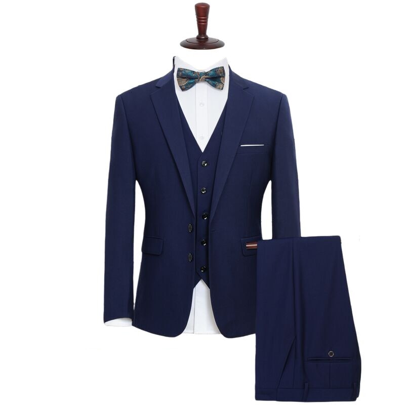 SHAN BAO plus size L-9XL loose suit 2022 autumn classic brand business casual young men&#39;s banquet wedding suit navy black blue