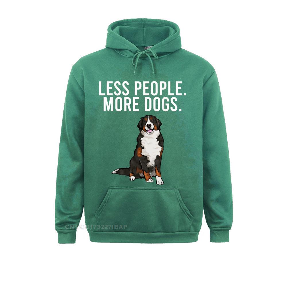 Less People More Dogs Bernese Mountain Dog Funny Introvert Hooded Pullover For Boys Design Hoodies Newest Outdoor Clothes