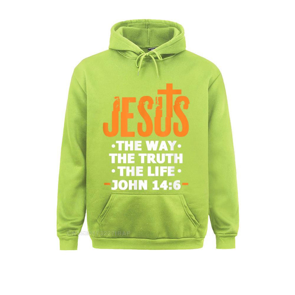 Jesus The Way Truth Life John 14 6 Christian Bible Verse Hoodie Hoodies Clothes Fall Faddish Custom Women England Style