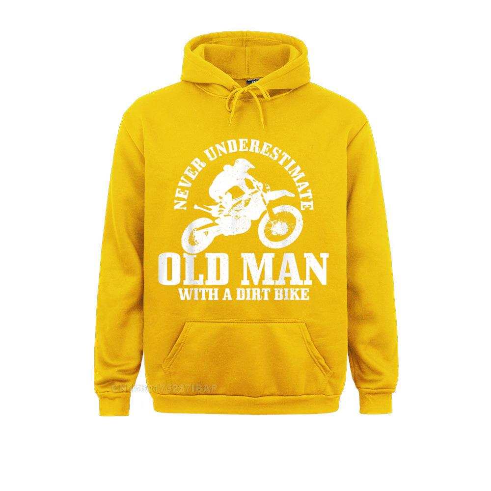 Mens Never Underestimate An Old Man With Bike Motocross Student Hoodies Family Summer Autumn Sweatshirts 3D Printed Graphic