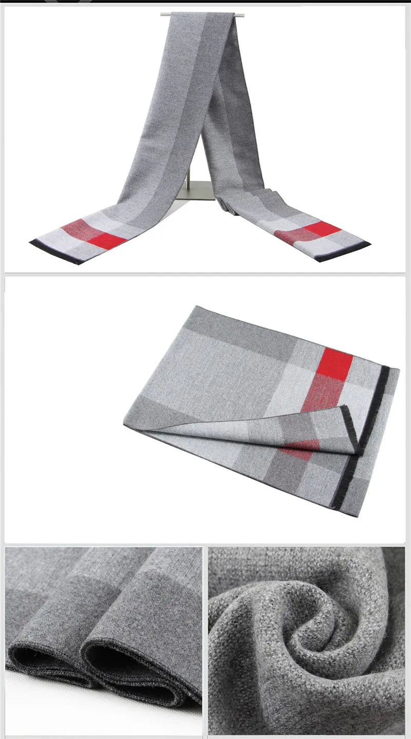 Luxus Marke männer Winter Plaid Schal warme frauen Kaschmir schals Schals Casual Quaste Schals Mann Business schal pashmina