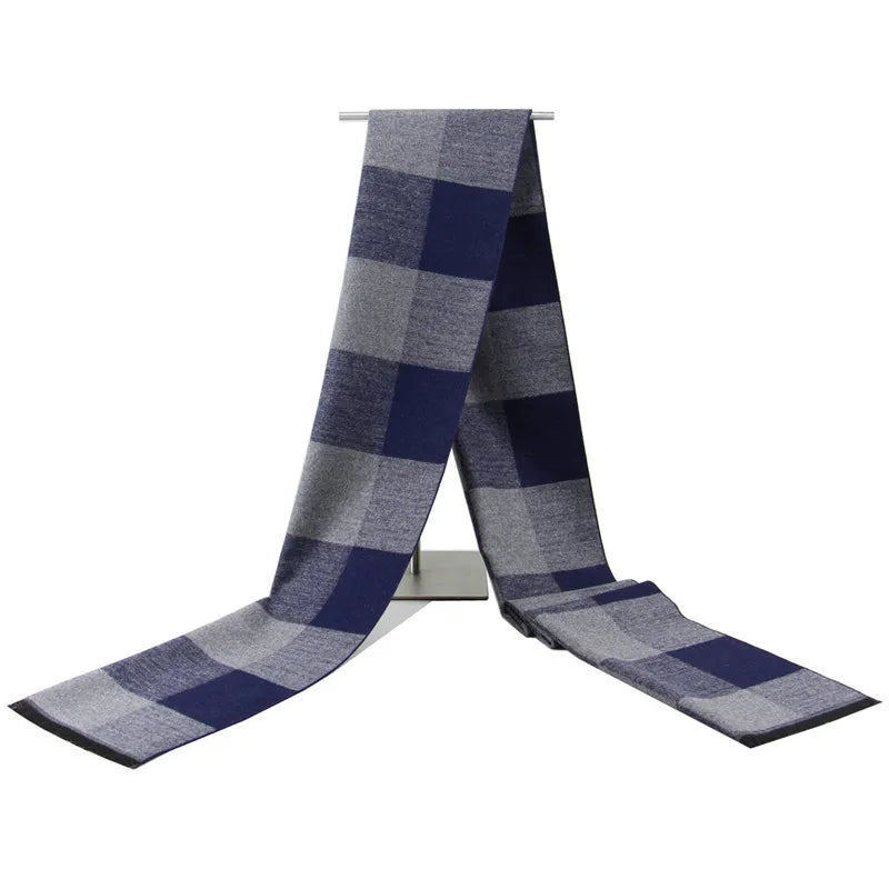 Luxus Marke männer Winter Plaid Schal warme frauen Kaschmir schals Schals Casual Quaste Schals Mann Business schal pashmina