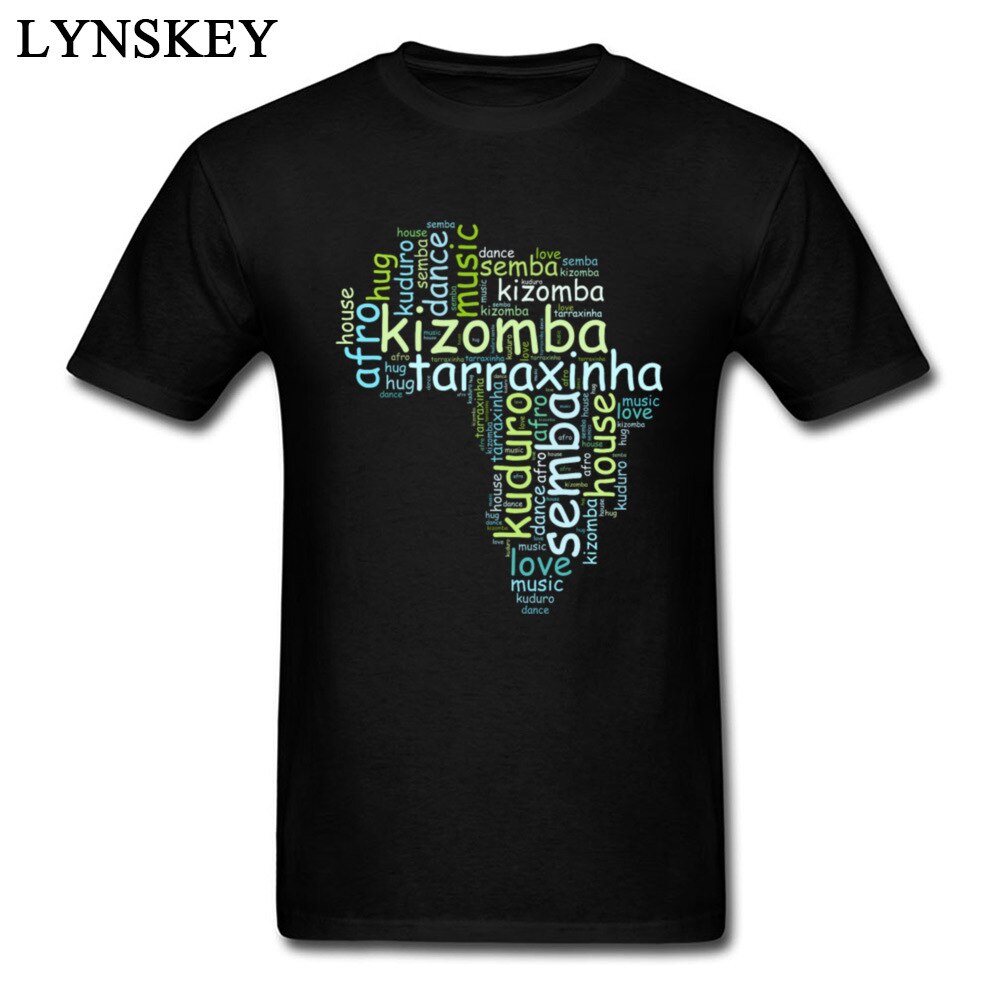 Casual Style Kizomba Cloud Men Printed T-shirt Letter Designer Tops Cotton Tees O-neck Short Sleeve Black White