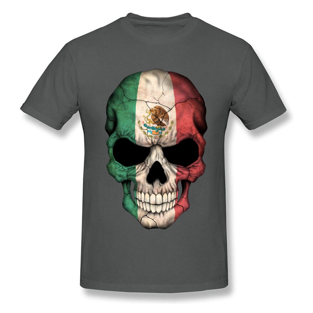 PP Skull Mexican Flag Skull T Shirt Calavera White 3D Print Geek Skull Tshirts Men Easter Monday Street T-Shirt Skulls Skeleton