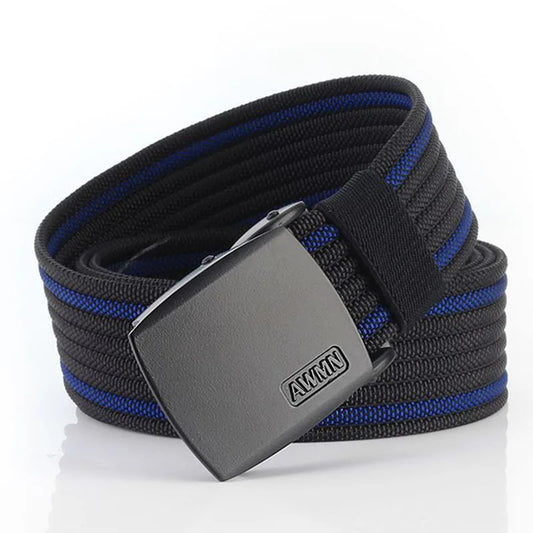 New 3.8cm Casual Nylon Belt 120cm Fashion Light Strongest Casual Belt For Men And Women Knitting Belt 8 Colors AE2655