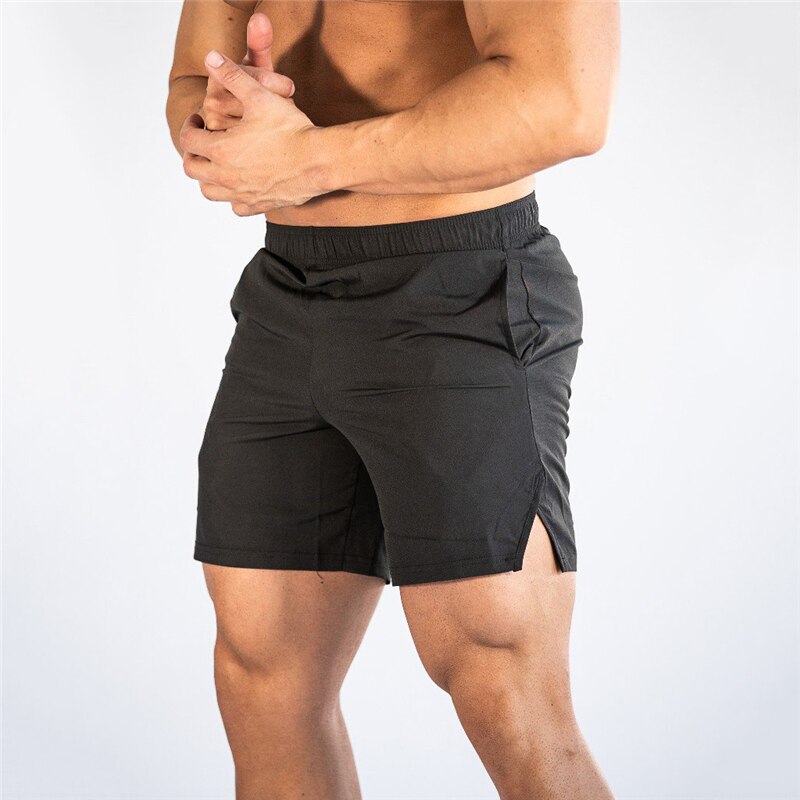 Summer Men Fitness Bodybuilding Shorts Man Gyms Workout Breathable Sweatshorts Quick Dry Sportswear Jogger Beach Short Pants