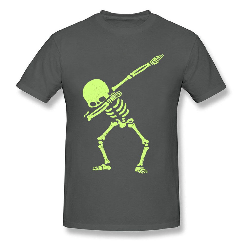 Naked Dabbing Skeleton Tshirt Bright Colors Happy Jazz DJ Rock Skull T Shirt For Men Hipster Happy Metal Band T-Shirts