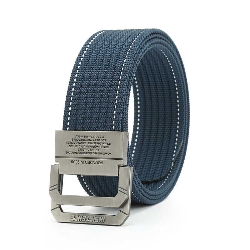 Nylon Casual Belt Men Women Fashion Zinc Alloy Buckle Sliod Strongest Casual Belt Brand Clothing Outdoor Belt AE2653