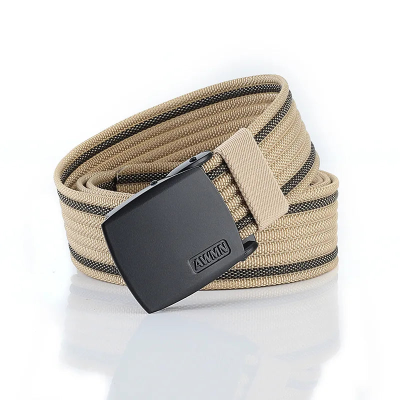 New 3.8cm Casual Nylon Belt 120cm Fashion Light Strongest Casual Belt For Men And Women Knitting Belt 8 Colors AE2655