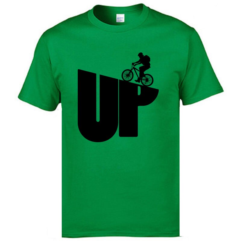 Up Mountain Cycle Biker Men&#39;s T Shirt Stay Wild Fashion Father Tshirt Crew Neck Casual Short Sleeve Cotton Fabric Men T Shirt