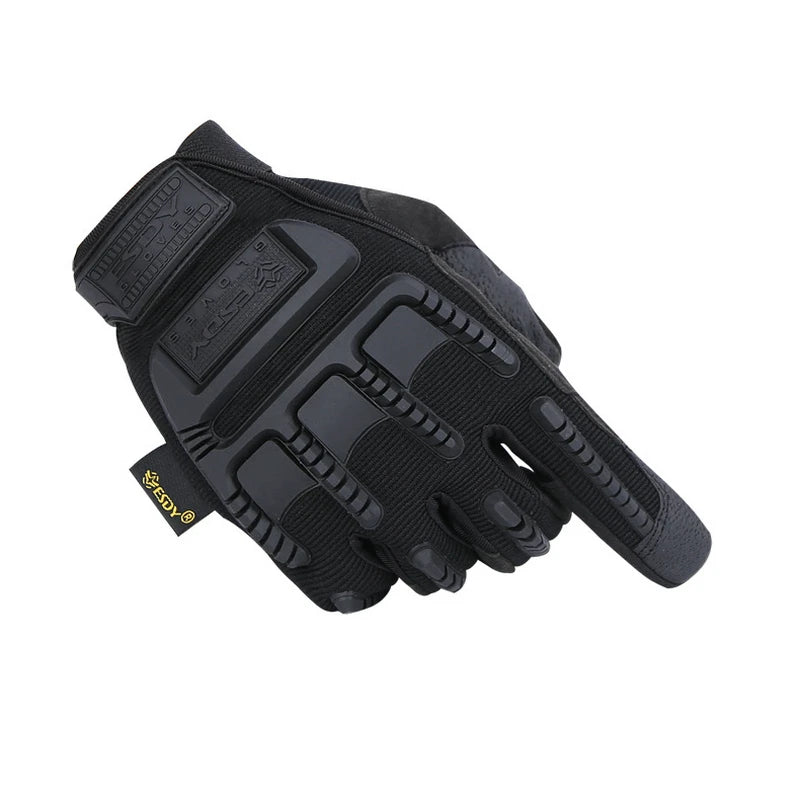 New Men's Tactical Full Finger Gloves High Quality Black Anti Cutting And Non Slip Sport Gloves Pull Homme M~XL A0E402