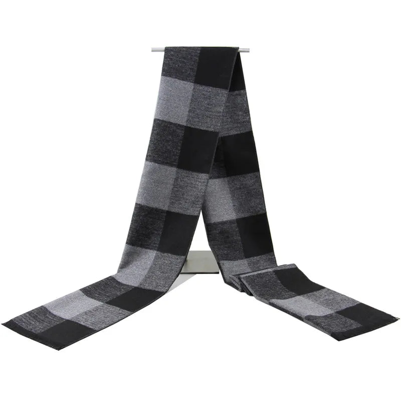 Luxus Marke männer Winter Plaid Schal warme frauen Kaschmir schals Schals Casual Quaste Schals Mann Business schal pashmina