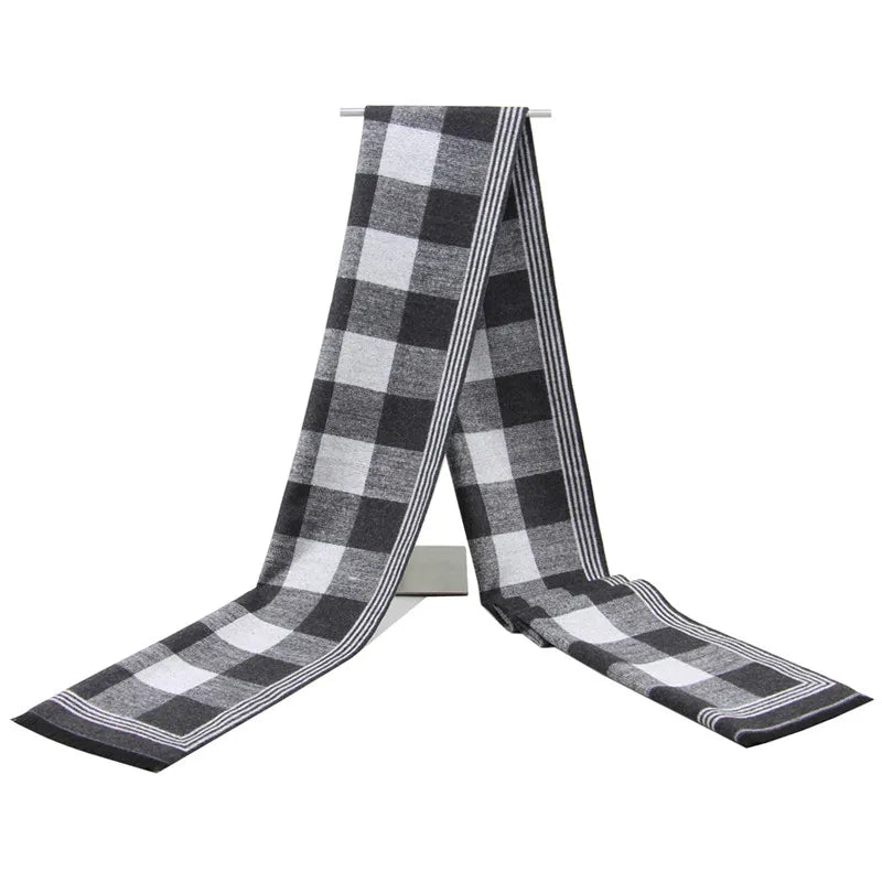 Luxus Marke männer Winter Plaid Schal warme frauen Kaschmir schals Schals Casual Quaste Schals Mann Business schal pashmina