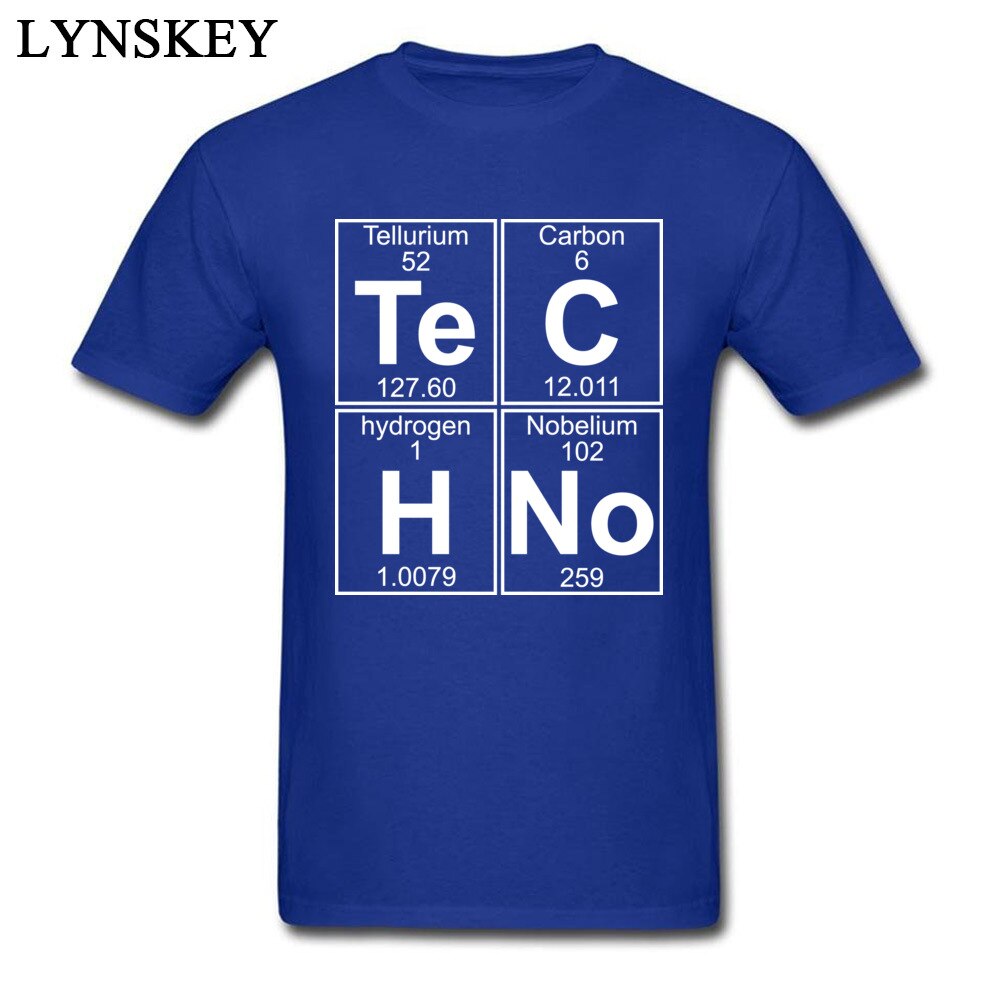 Novelty Design Te-C-H-No Techno Men T-shirt Hardcore Neon Element Periodic Table Popular Tshirt