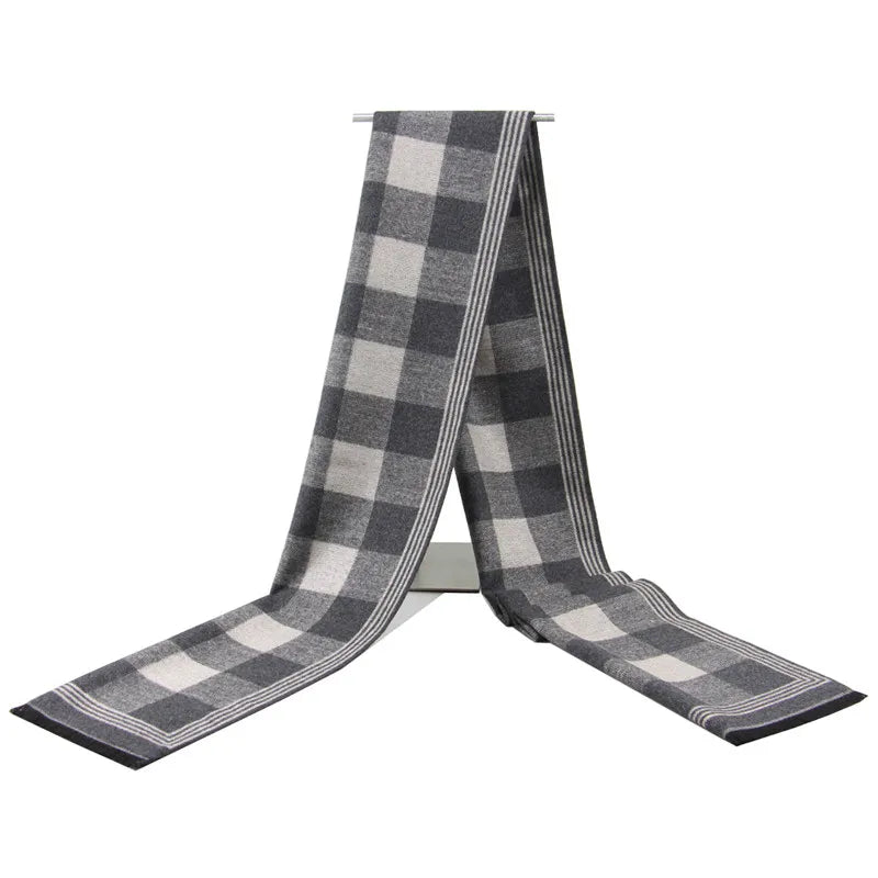 Neueste Luxus Marke Herbst Winter Warme Kaschmir Plaid Design Quasten Langen Schal Mann Verdicken Wrap Schal Damen Wolle Pashmina